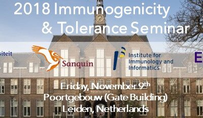 4th Annual Immunogenicity & Tolerance Seminar – November 9th, 2018 (Updated)