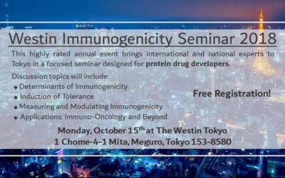 Westin Immunogenicity Seminar 2018 – October 15th, 2018 (Updated)
