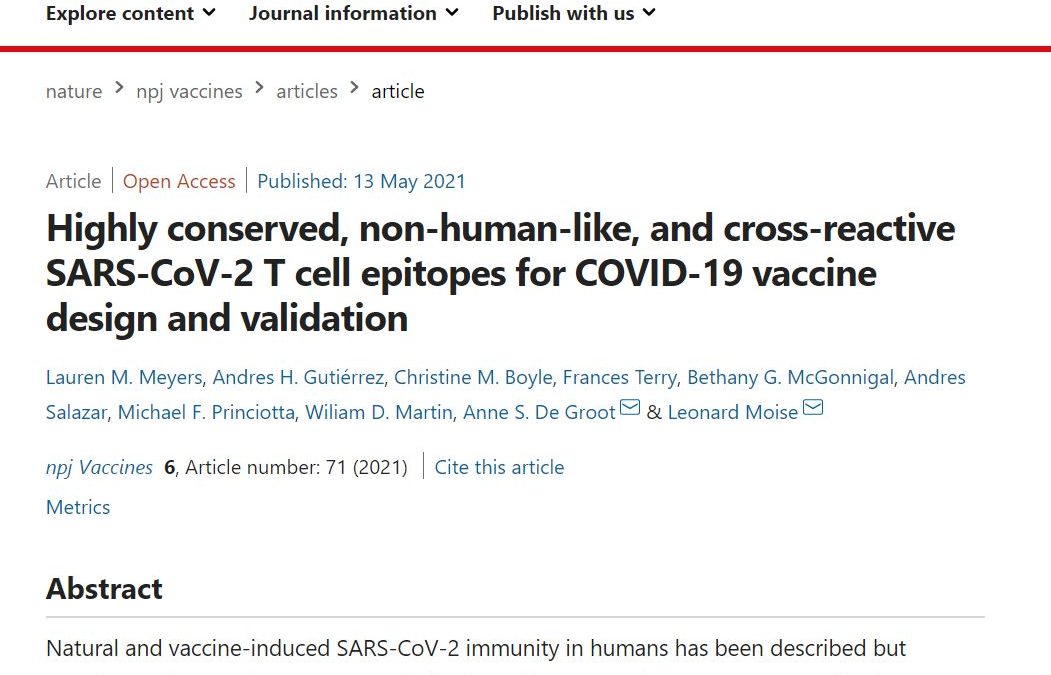 Highly conserved, non-human-like, and cross-reactive SARS-CoV-2 T cell epitopes for COVID-19 vaccine design and validation