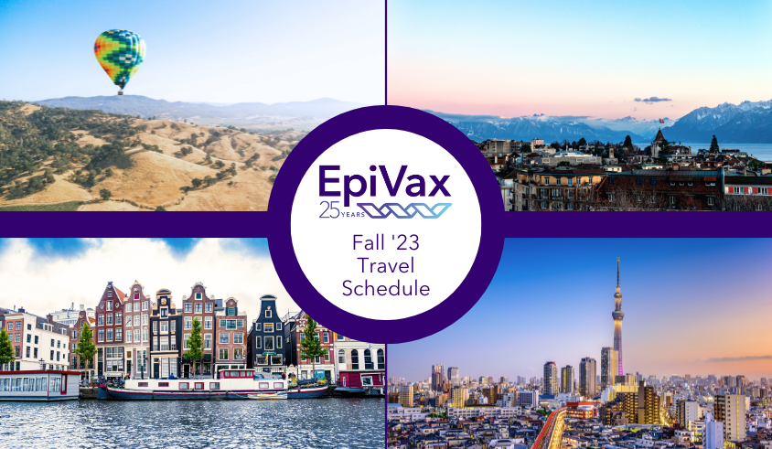 Fall 2023 Travel Schedule in EpiVax August Newsletter