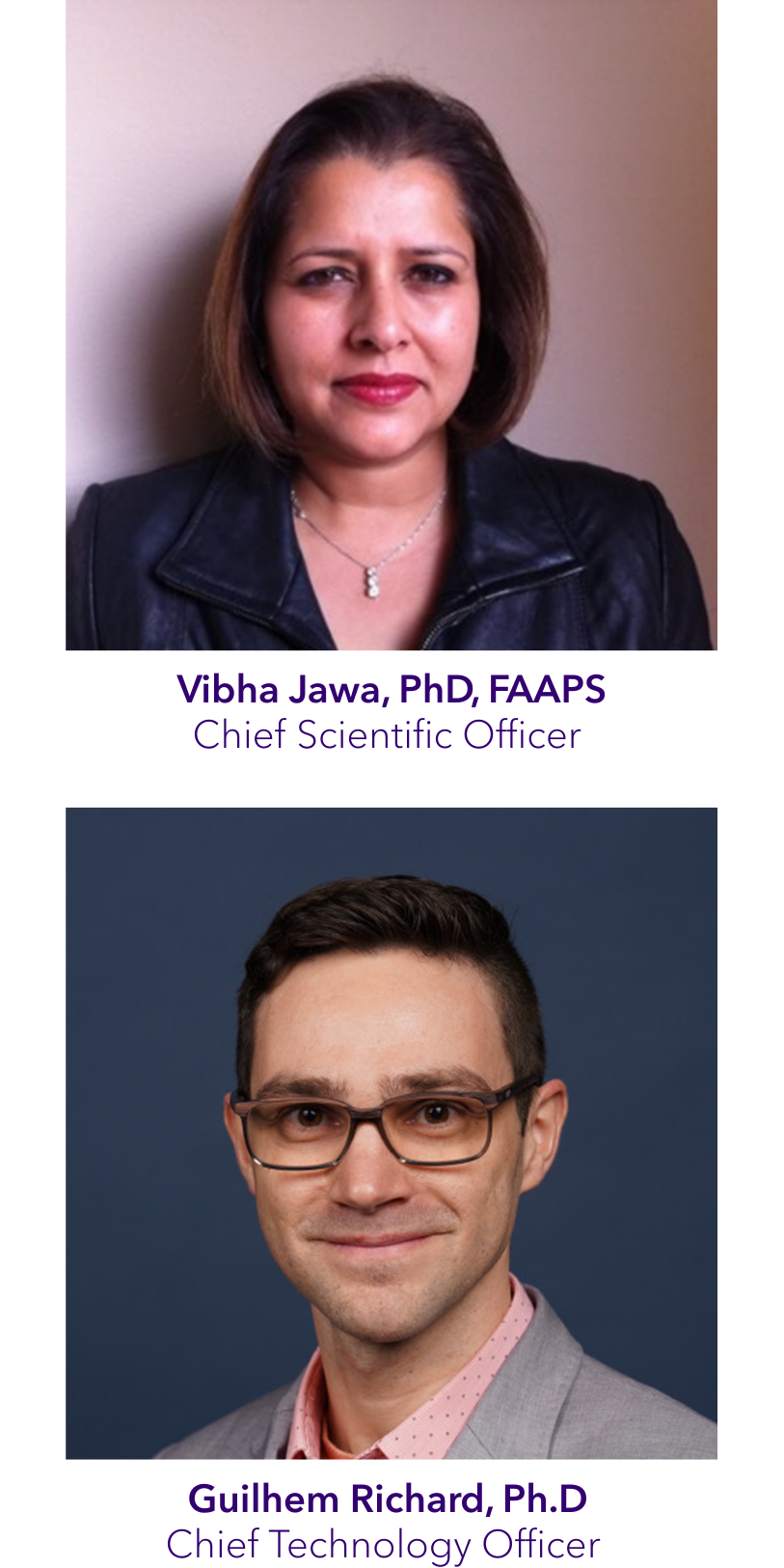 Expanding Scientific and Technical Leadership: Vibha Jawa, Guilhem Richard